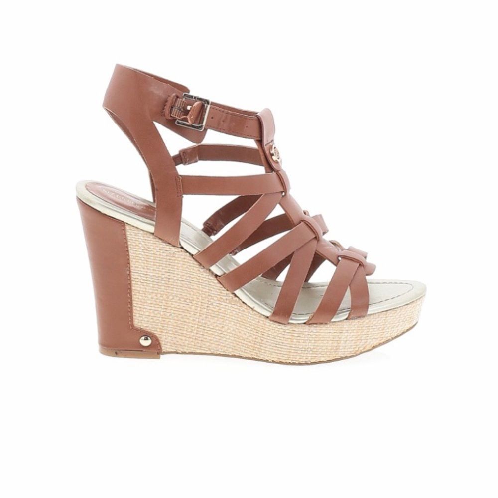 Liz Claiborne medium width brown wedges
